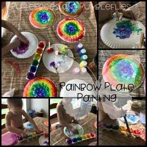 rainbow plates